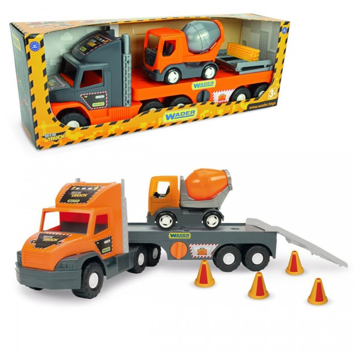 машина игрушечная wader скорая помощь magic truck 36210 Машины Wader Super Tech Truck с Бетономешалкой