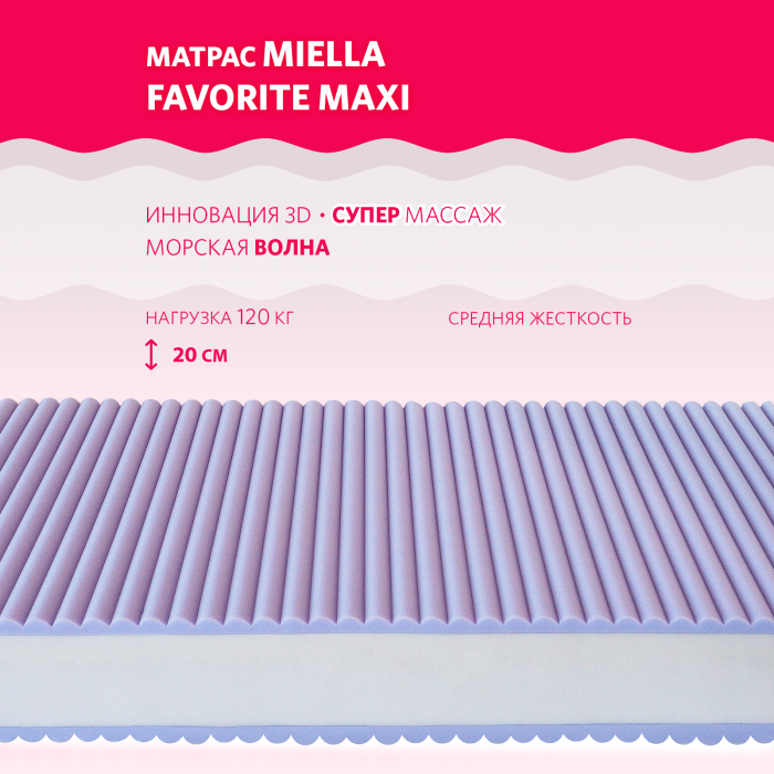 

Матрас Miella Favorite Maxi 200x90x20, Favorite Maxi 200x90x20