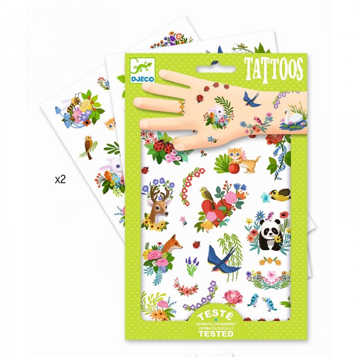 наборы для творчества djeco татуировки цветы Наборы для творчества Djeco Татуировки Весна