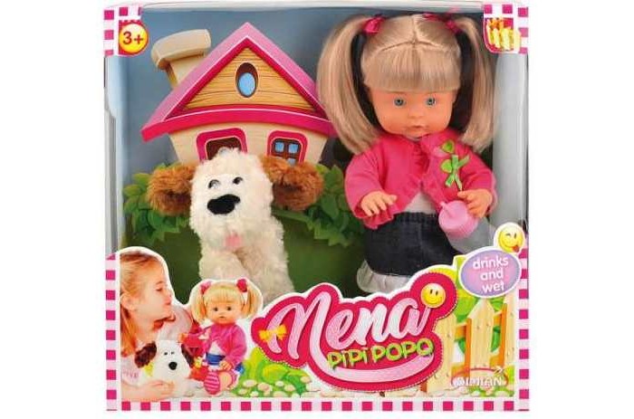 Куклы и одежда для кукол Dimian Кукла Nena с собачкой 36 см фото