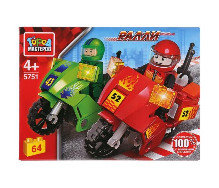 

Конструктор Город мастеров Мотогонки (64 детали), Мотогонки (64 детали)