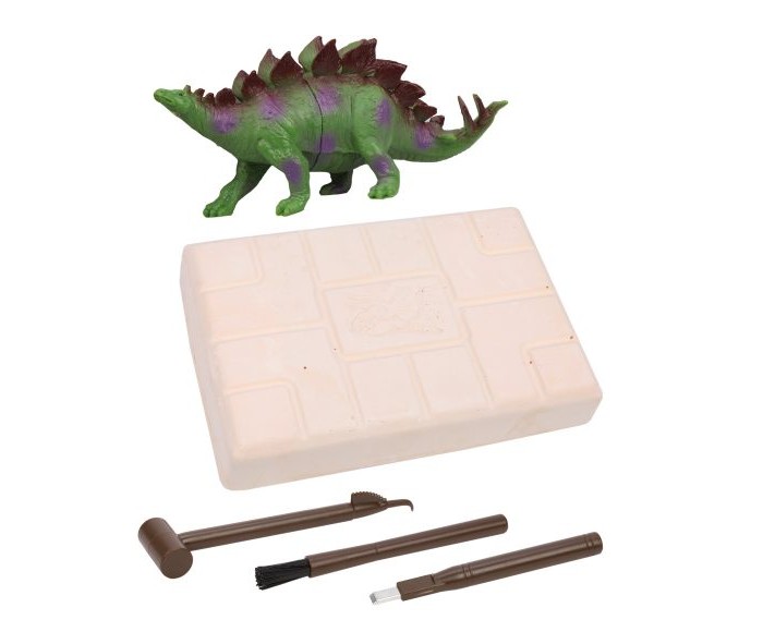 Наборы для опытов и экспериментов On Time Набор раскопок Стегозавр с игрушкой набор раскопок on time 45059 спинозавр с игрушкой светится в темноте