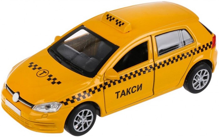 

Технопарк Машина металлическая Такси Golf-T 12 см, Машина металлическая Такси Golf-T 12 см