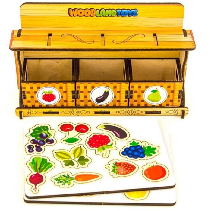 

Деревянная игрушка Woodland Комодик Фруктовая лавка, Комодик Фруктовая лавка