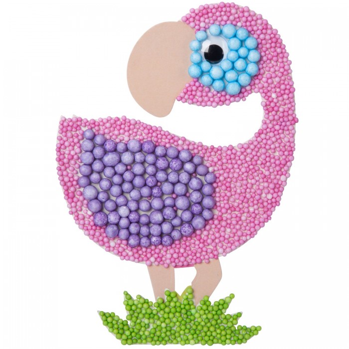 Bondibon Набор для творчества Мозаика из шариков Фламинго наклейки для ткани и кожи фламинго