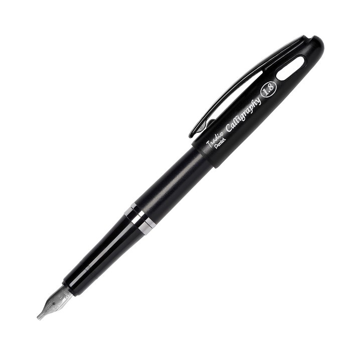 Pentel Ручка перьевая для каллиграфии Tradio Calligraphy Pen 1.8 мм ручка перьевая для каллиграфии pilot parallel pen 2 4 мм картридж ic p3 набор в футляре