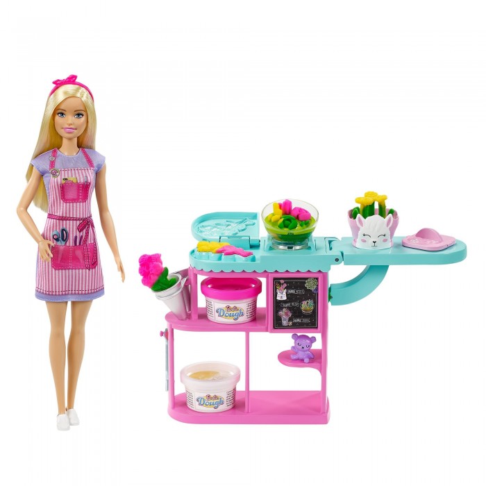 

Barbie Игровой набор Кукла Барби Флорист с цветочным магазином, Игровой набор Кукла Барби Флорист с цветочным магазином