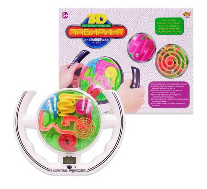 Развивающая игрушка ABtoys Лабиринт интеллектуальный 3D с электронным таймером abtoys шар интеллектуальный 3d в диске