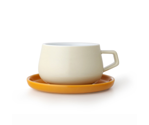  Viva Scandinavia Чайная чашка с блюдцем Ella 250 мл - Белый/Оранжевый
