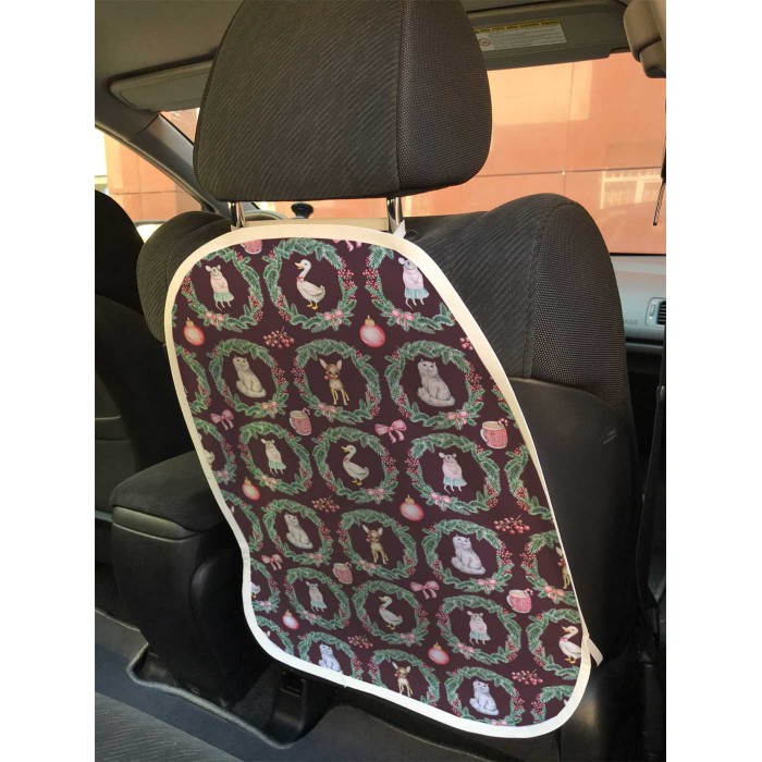 JoyArty Защитная накидка на спинку автомобильного сидения Новогодние гости joyarty защитная накидка на спинку автомобильного сидения сапоги с ами