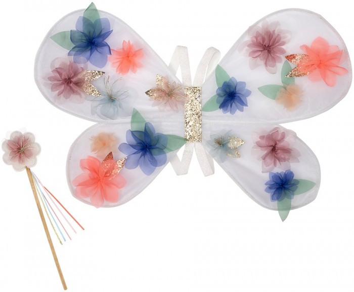 цена Товары для праздника MeriMeri Крылья бабочки с волшебной палочкой
