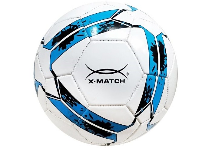 Мячи X-Match Мяч футбольный 2 слоя размер 5 мяч футбольный размер 5 32 панели 3 слойный цвет синий 350 г