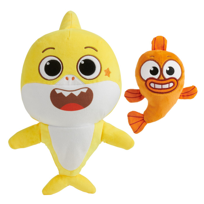 цена Мягкие игрушки Baby Shark плюшевая музыкальная Baby Shark and William