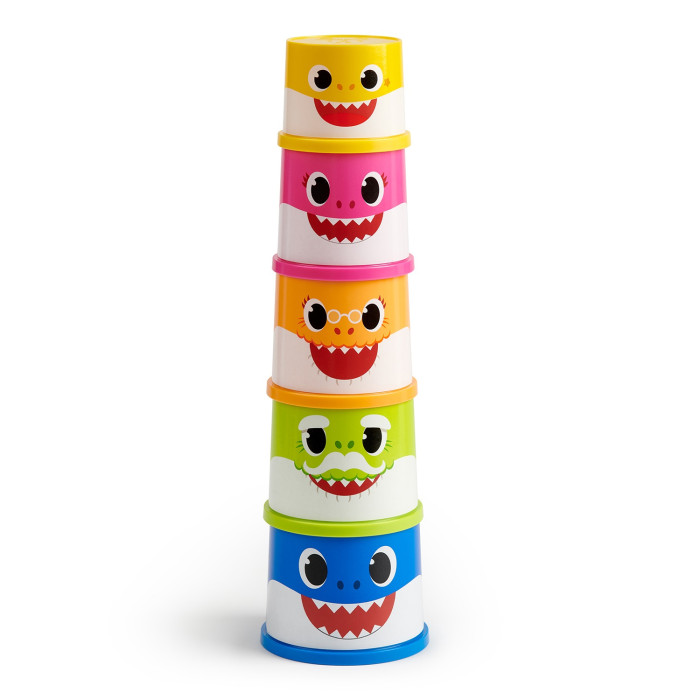 Развивающая игрушка Baby Shark Пирамида стаканчики мягкая игрушка baby shark музыкальная куб папа акула