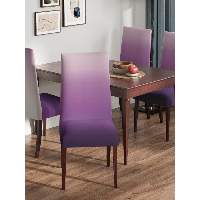 JoyArty Декоративный чехол на стул со спинкой Фиолетовый градиент чехол для мяча гимнастического indigo sm 135 v полиэстер фиолетовый