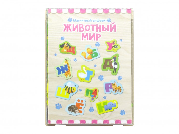 

Деревянная игрушка Paremo Игровой набор Магнитный алфавит Животный мир, Игровой набор Магнитный алфавит Животный мир