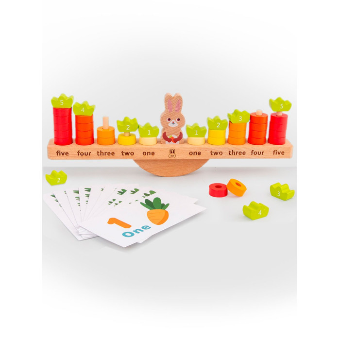 фото Pema kids детская головоломка-балансир кролик и овощи
