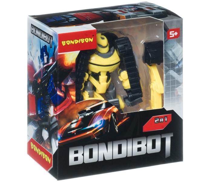 Роботы Bondibon Трансформер Bondibot 2 в 1 Робот-экскаватор