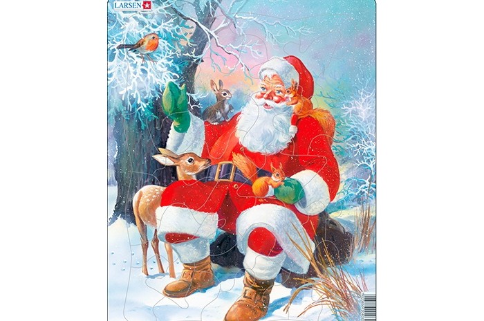 Larsen Пазл Санта с животными larsen пазл санта клаус jul2