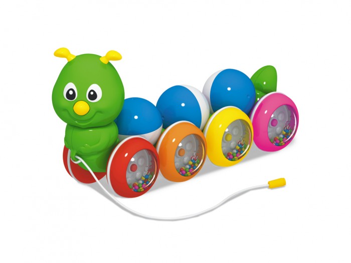 Каталки-игрушки Стеллар на веревочке Гусеница с шариками 25.5х10х13 см каталки игрушки стеллар машинка