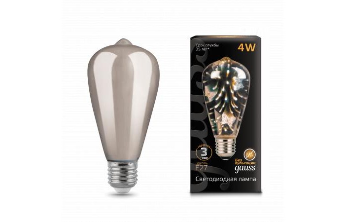 

Светильник Gauss Лампа 3D-Butterfly LED E27 4W, Лампа 3D-Butterfly LED E27 4W