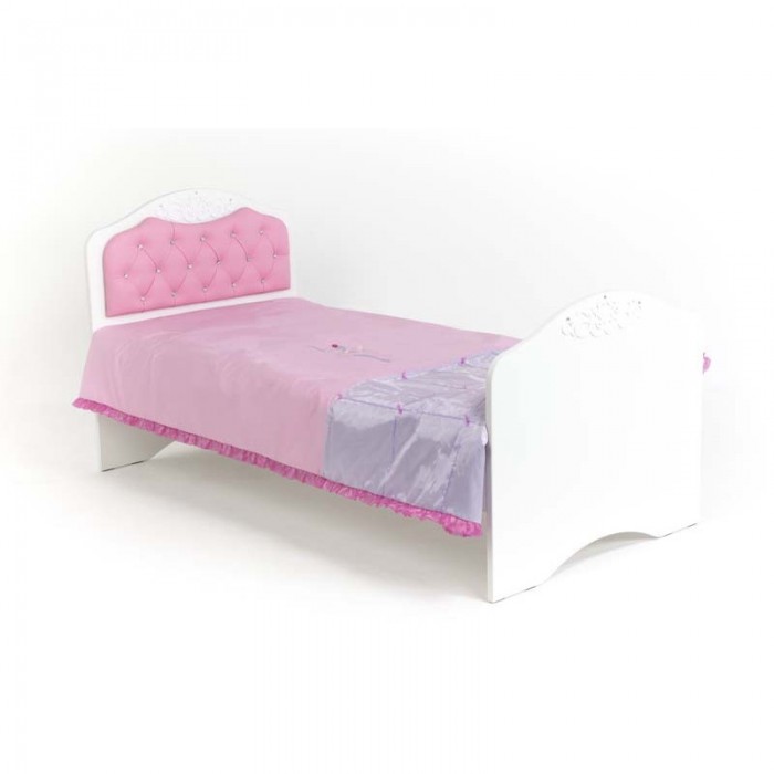 Подростковая кровать ABC-King Princess №2 со стразами Сваровски без ящика 160x90 см