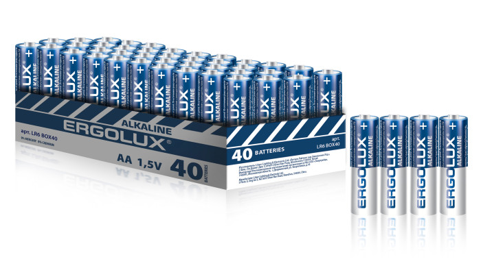 Ergolux Батарейка Alkaline LR6 BOX40