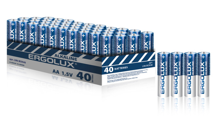 

Ergolux Батарейка Alkaline LR6 BOX40, Батарейка Alkaline LR6 BOX40