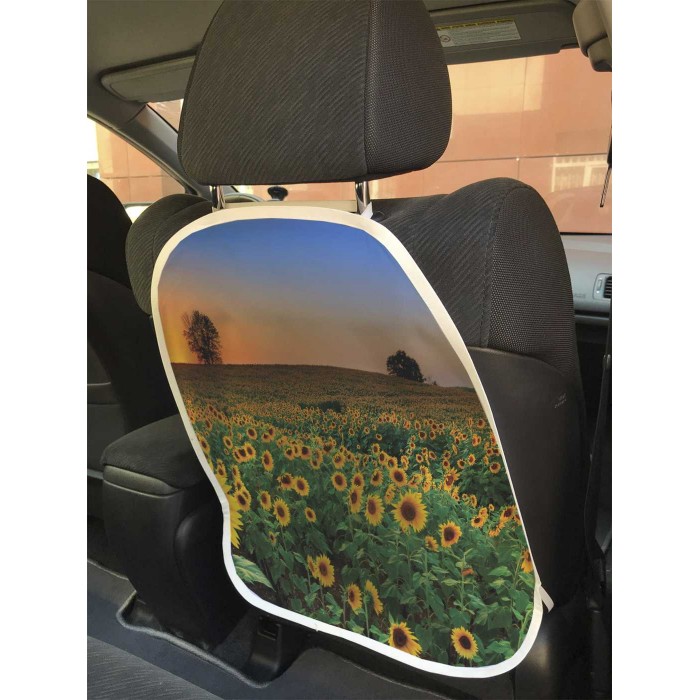 Аксессуары для автомобиля JoyArty Защитная накидка на спинку автомобильного сидения Край подсолнухов фотографии