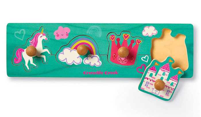 Деревянная игрушка Crocodile Creek Рамка-вкладыш Для принцессы деревянная игрушка plan toys геометрические фигуры рамка вкладыш
