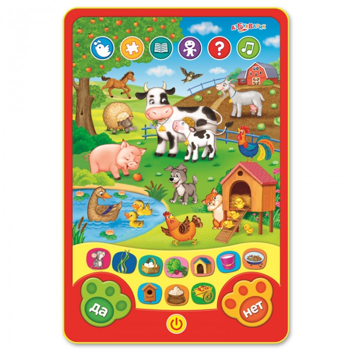 Электронные игрушки Азбукварик Планшетик Весёлые игры на ферме