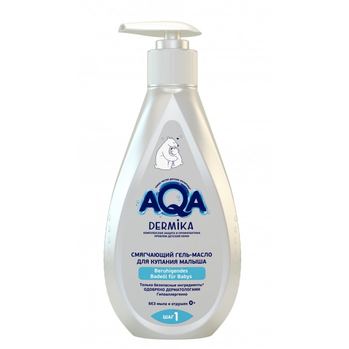  AQA dermika Смягчающий гель-масло для купания малыша 250 мл