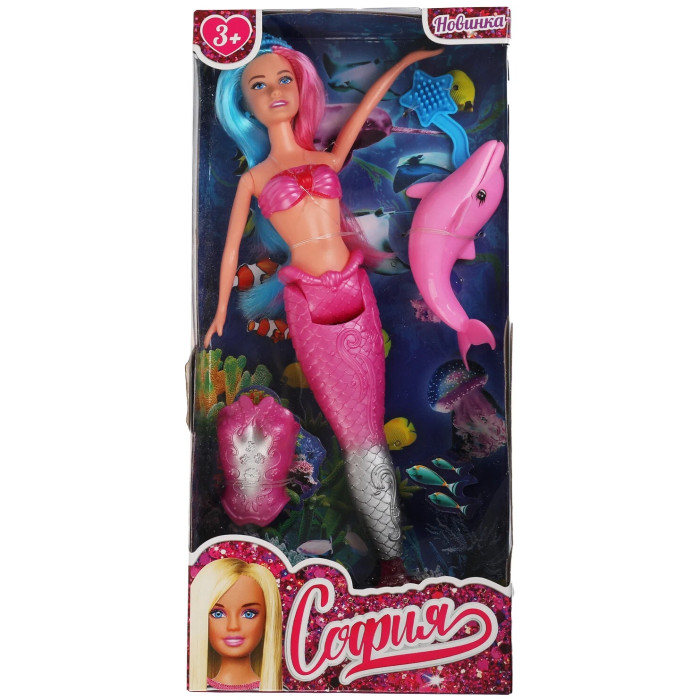Карапуз Кукла София-русалка 29 см карапуз кукла софия русалка в розово голубом топе 29 см