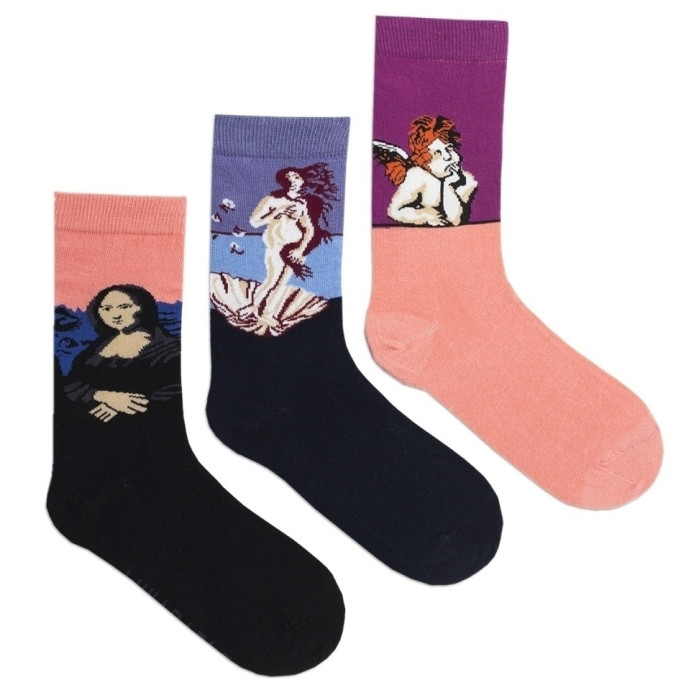 Lunarable Комплект женских носков с принтом 010 3 пары, размер 39