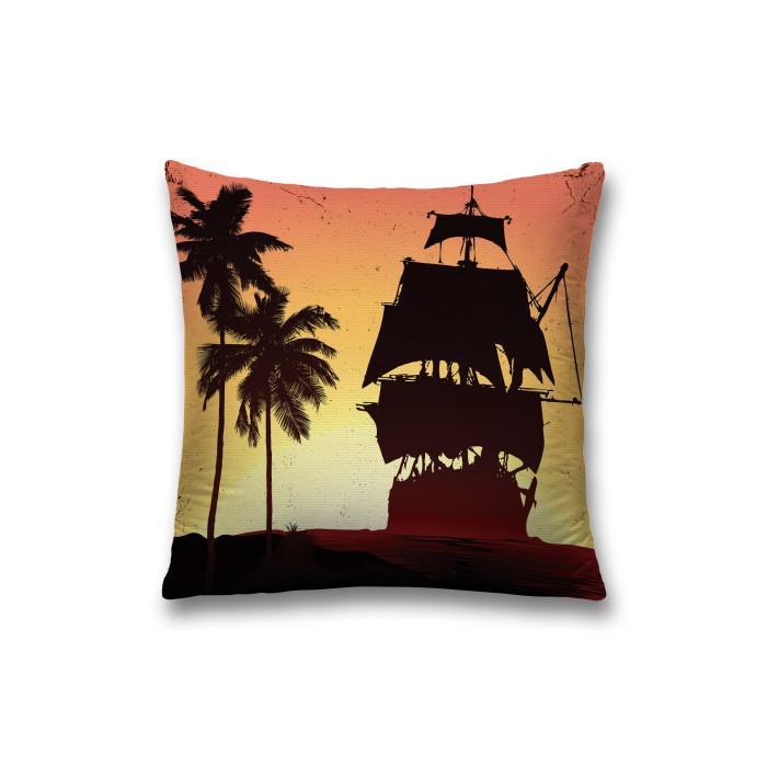 

JoyArty Наволочка декоративная на молнии Корабль в тропиках 45x45 см, Наволочка декоративная на молнии Корабль в тропиках 45x45 см