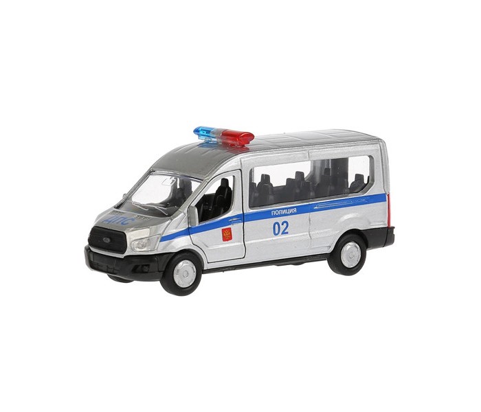 Технопарк Машина металлическая FORD Transit полиция 12 см