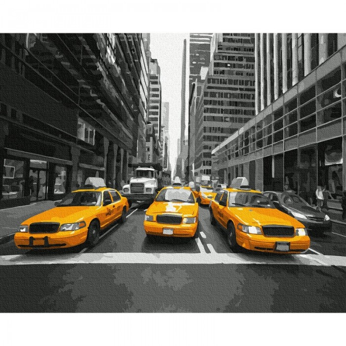 Molly Картина по номерам Желтое такси Нью-Йорка 40х50 см