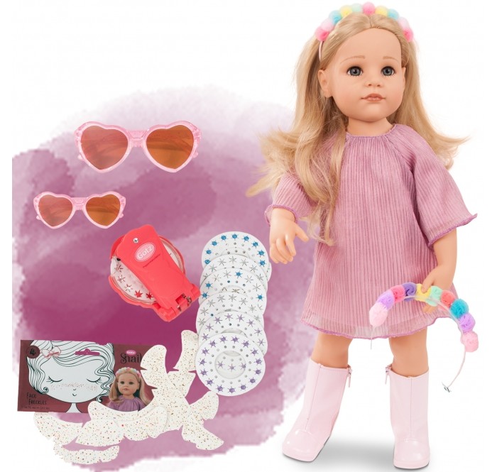 Куклы и одежда для кукол Gotz Кукла Ханна блондинка гуляет с собакой 50 см кукла gotz ханна принцесса размер 50 см