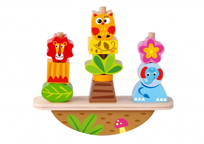 Деревянная игрушка Tooky Toy Игра-баланс Животные