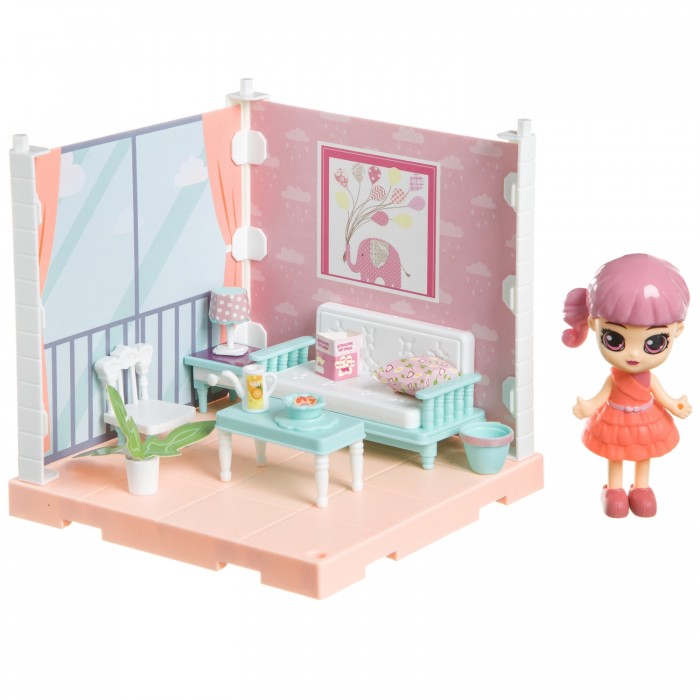 Кукольные домики и мебель Bondibon Набор мебели Oly Кукольный уголок с куколкой Гостиная