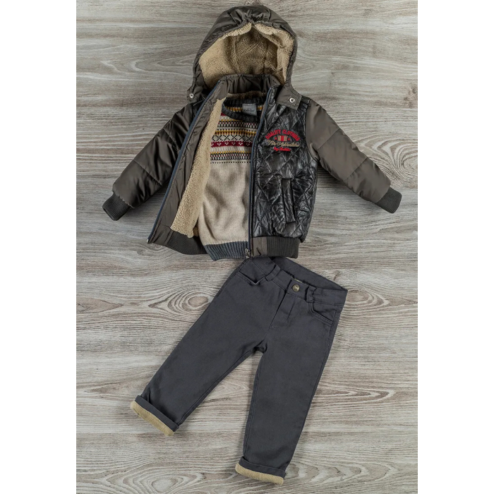 Комплекты детской одежды Cascatto Комплект для мальчика демисезонный утепленный (куртка, джемпер, брюки) G-KOMM18/27 комплекты детской одежды mayoral комплект для мальчика куртка джемпер и брюки 4819