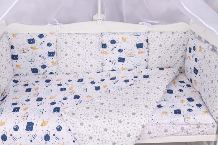 

Бортик в кроватку AmaroBaby Космос 12 подушек, Космос 12 подушек