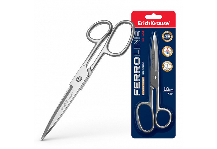 

ErichKrause Ножницы Ferro 18 см, Ножницы Ferro 18 см