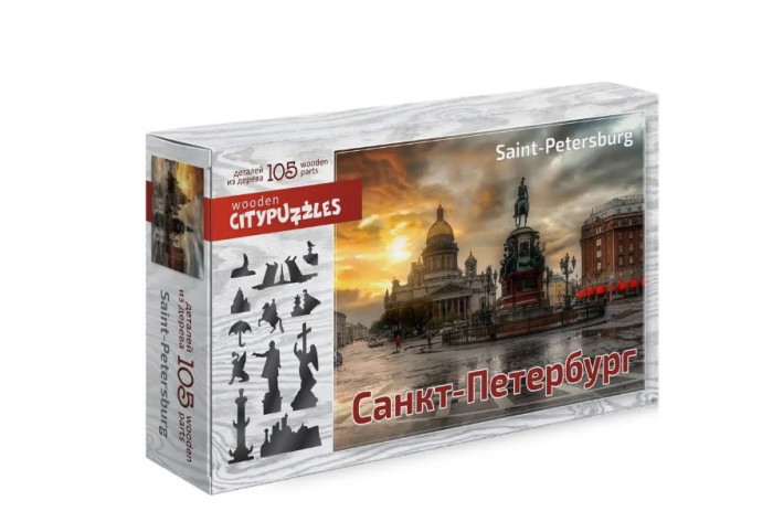 Нескучные Игры Деревянный пазл Citypuzzles Санкт-Петербург масонский петербург