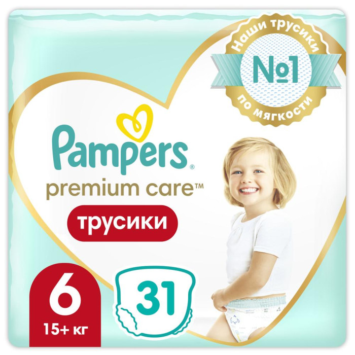  Pampers Подгузники-трусики Premium Care Pants ExtraLarge (15+ кг) 31 шт.