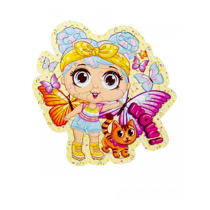 

Woodlandtoys Пазл Кукла с котиком, Пазл Кукла с котиком