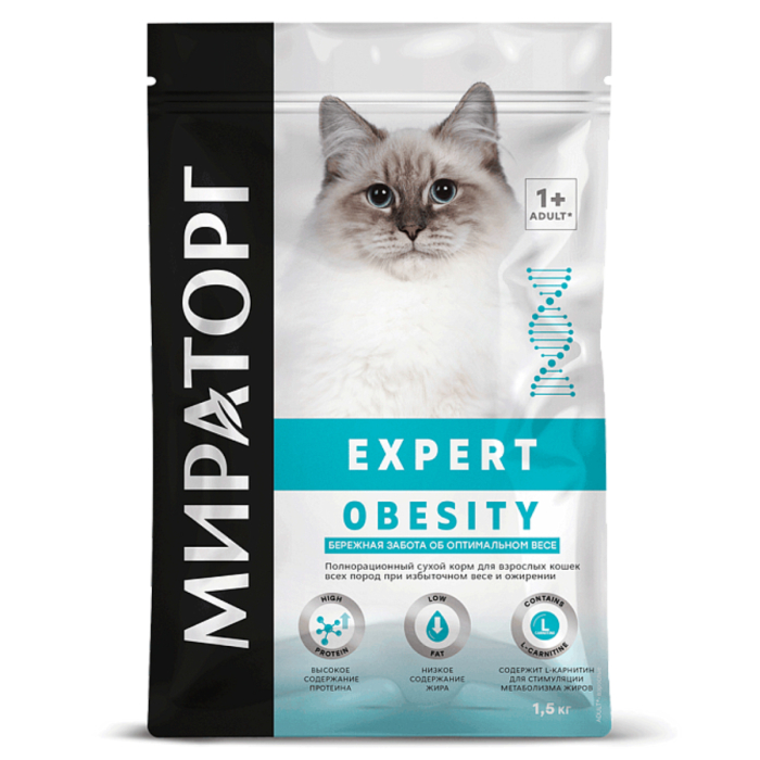 Winner Сухой корм для взрослых кошек всех пород при избыточном весе и ожирении 1.5 кг - фото 1