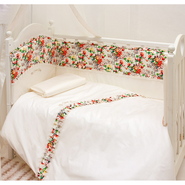 Комплект в кроватку Makkaroni Kids Sweet Baby 120x60 (6 предметов) комплект одежды для новорожденного mowbaby birds yellow 5 82 р 56 5 предметов