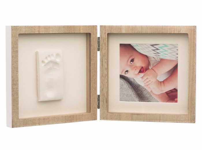 Фотоальбомы и рамки Baby Art Рамочка двойная с отпечатком 3601098300 фотоальбомы и рамки pearhead рамочка мама папа