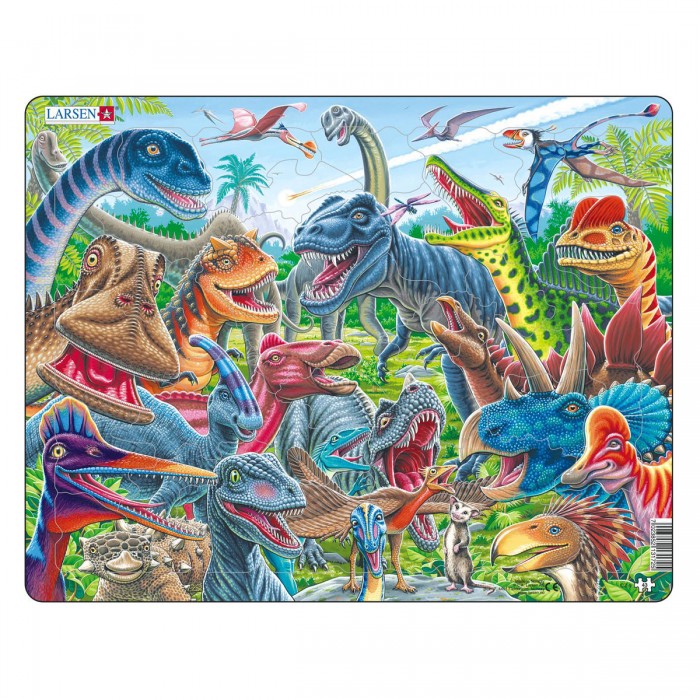 Larsen Пазл Счастливые динозавры (43 детали)